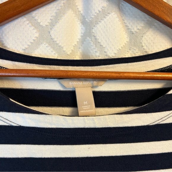 Banana Republic Striped Navy and Red Dress size M - Picture 2 of 5